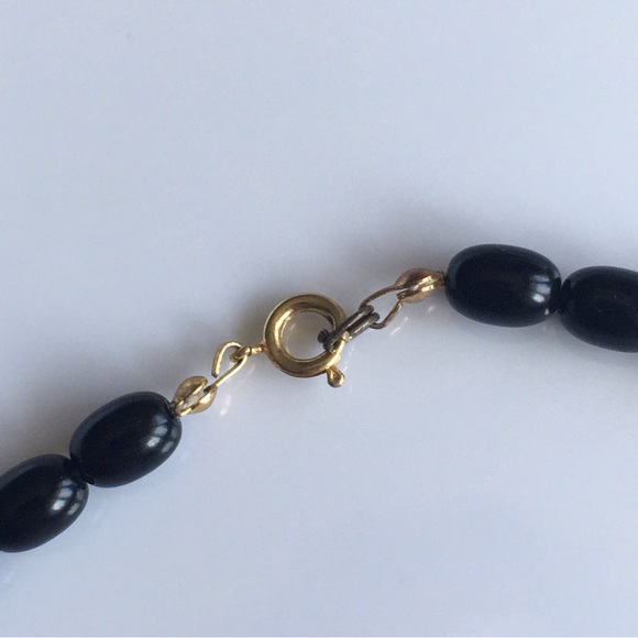 Vintage Coro Black Graduated Bead Necklace With Coro Price Tag - Picture 5 of 7